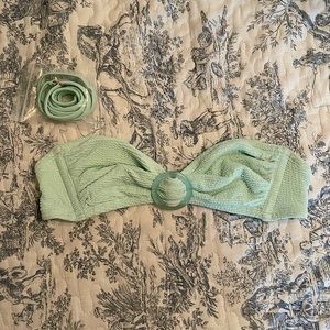 mint green target bandeau bikini top